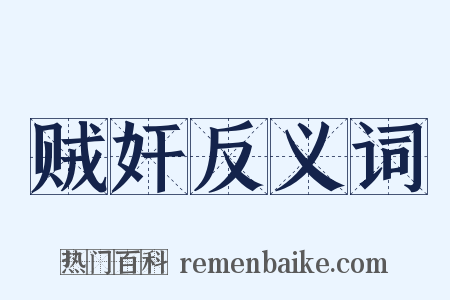 贼奸反义词是什么意思的图片